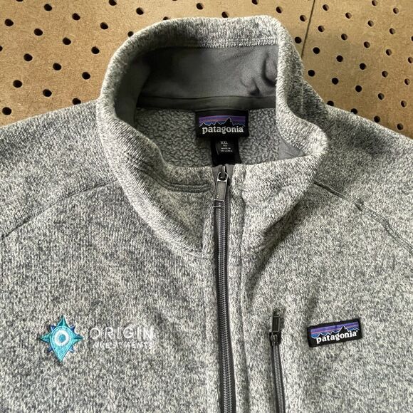 Patagonia Better Sweater Vest Mens XXL Gray Full Zip Fleece Logo MINT - Picture 3 of 8